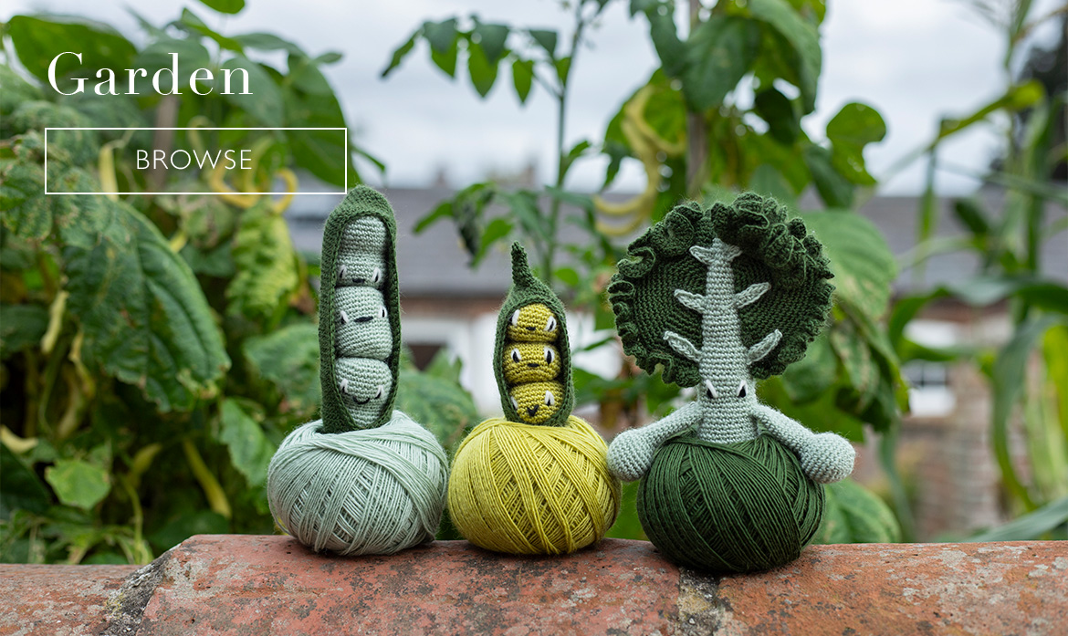 Garden vegetables fine yarn limited edition leafy greens crochet patterns toft